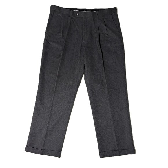 Perry Ellis Other - Perry Ellis Portfolio Dress Pants 38x30 Heather Gray Pleated Cuffed Classic Fit